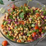 Salade végétalienne de pois chiches