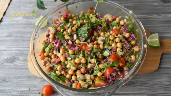 Salade végétalienne de pois chiches
