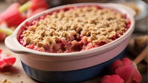 Crumble à la rhubarbe