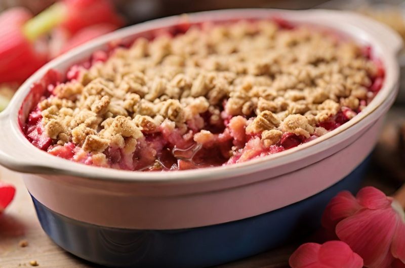 Crumble à la rhubarbe